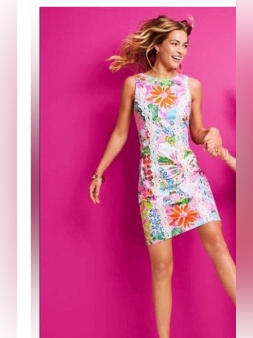 Lilly Pulitzer Pink Multi Floral Shift Dress -20th Anniversary Edition - Size 4